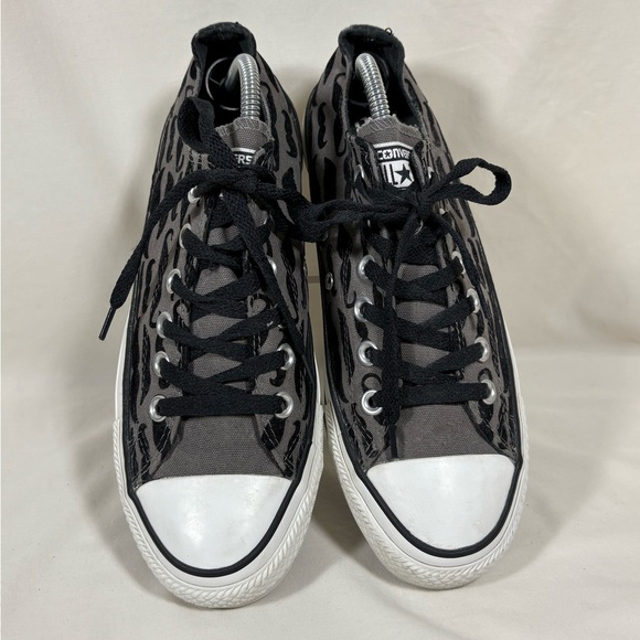 Converse Unisex Black/Gray Mustache Print Low Top Sneakers M's 7/W's 9 - Picture 4 of 9